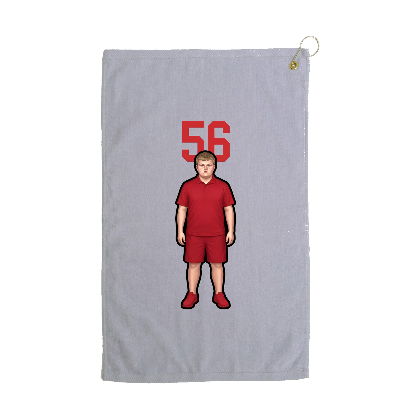Golf Towel — Number Top in Grey
