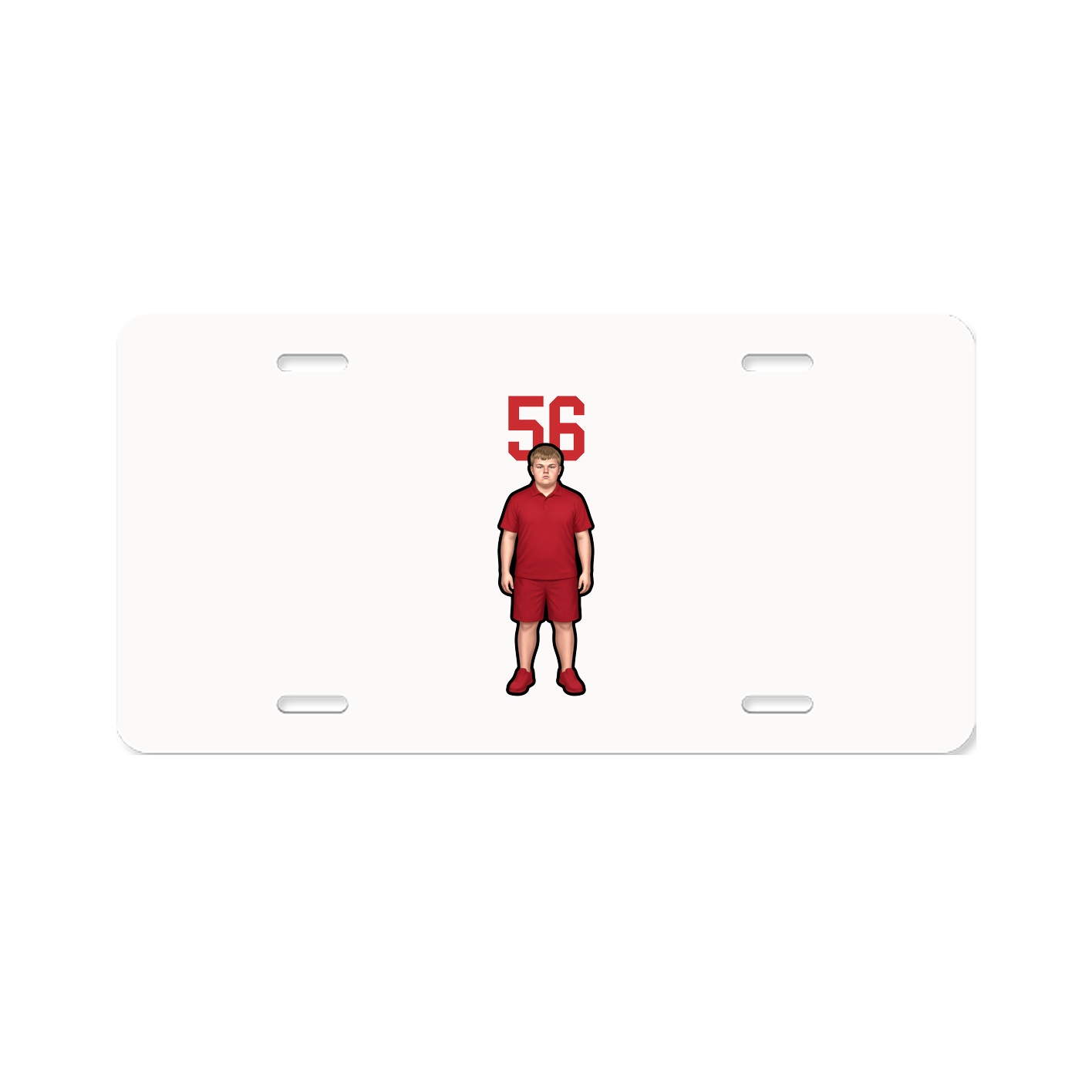 License Plate — Number Top in Classic