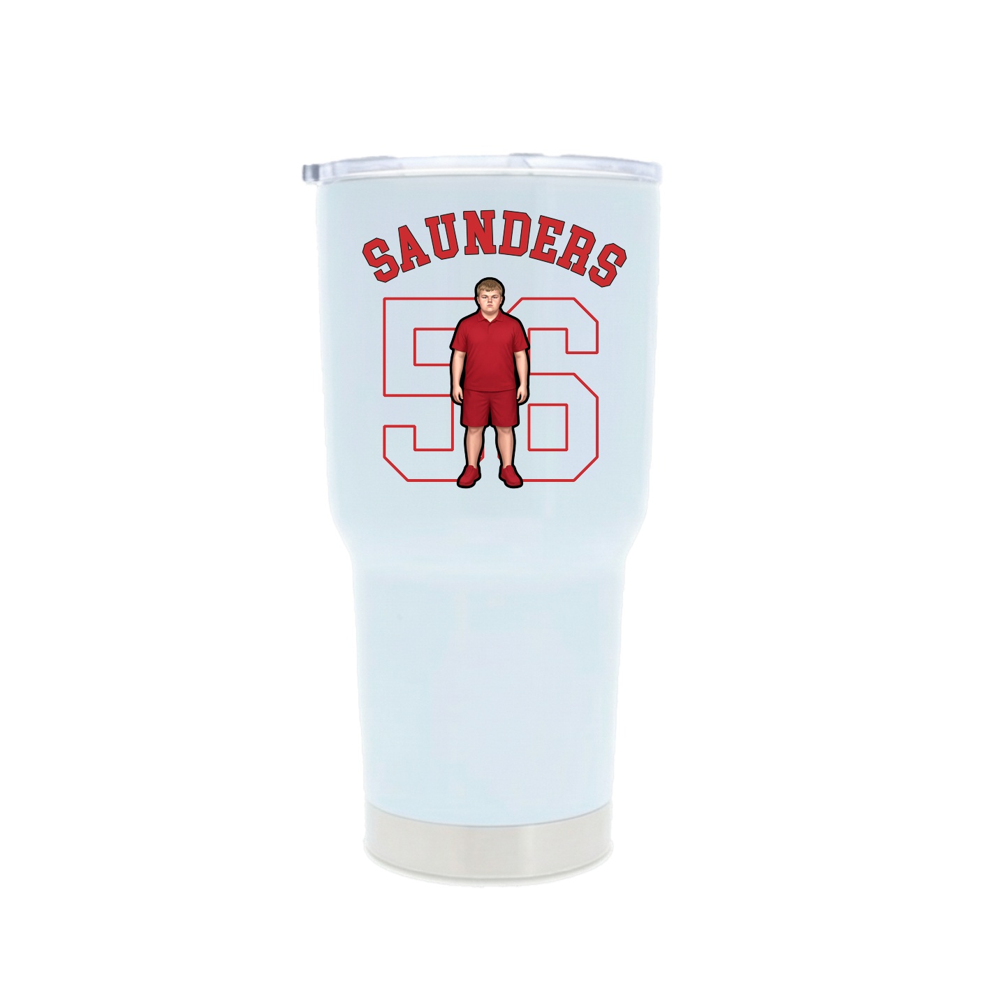 30oz Stainless Steel Tumbler — Shirsey Arch in White