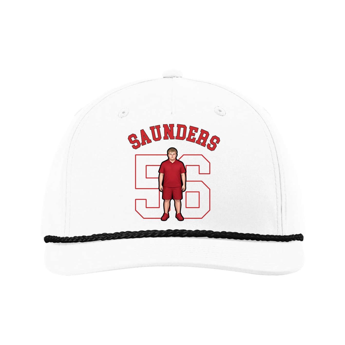 Five-Panel Classic Rope Cap — Shirsey Arch in White