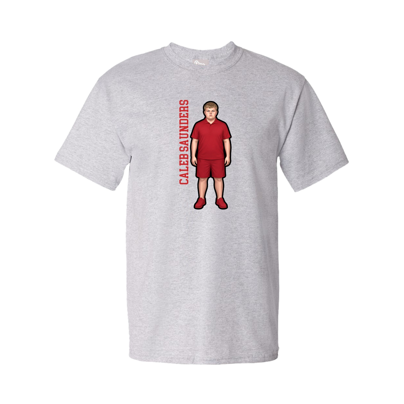 Tee — Name Vertical in Grey