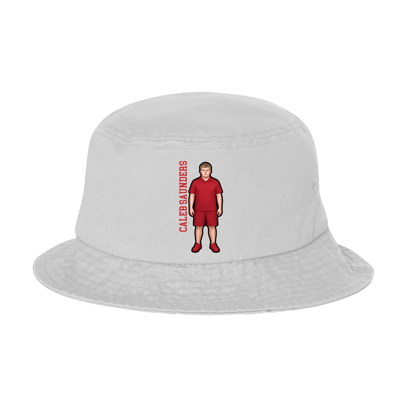 Bucket Cap — Name Vertical in White