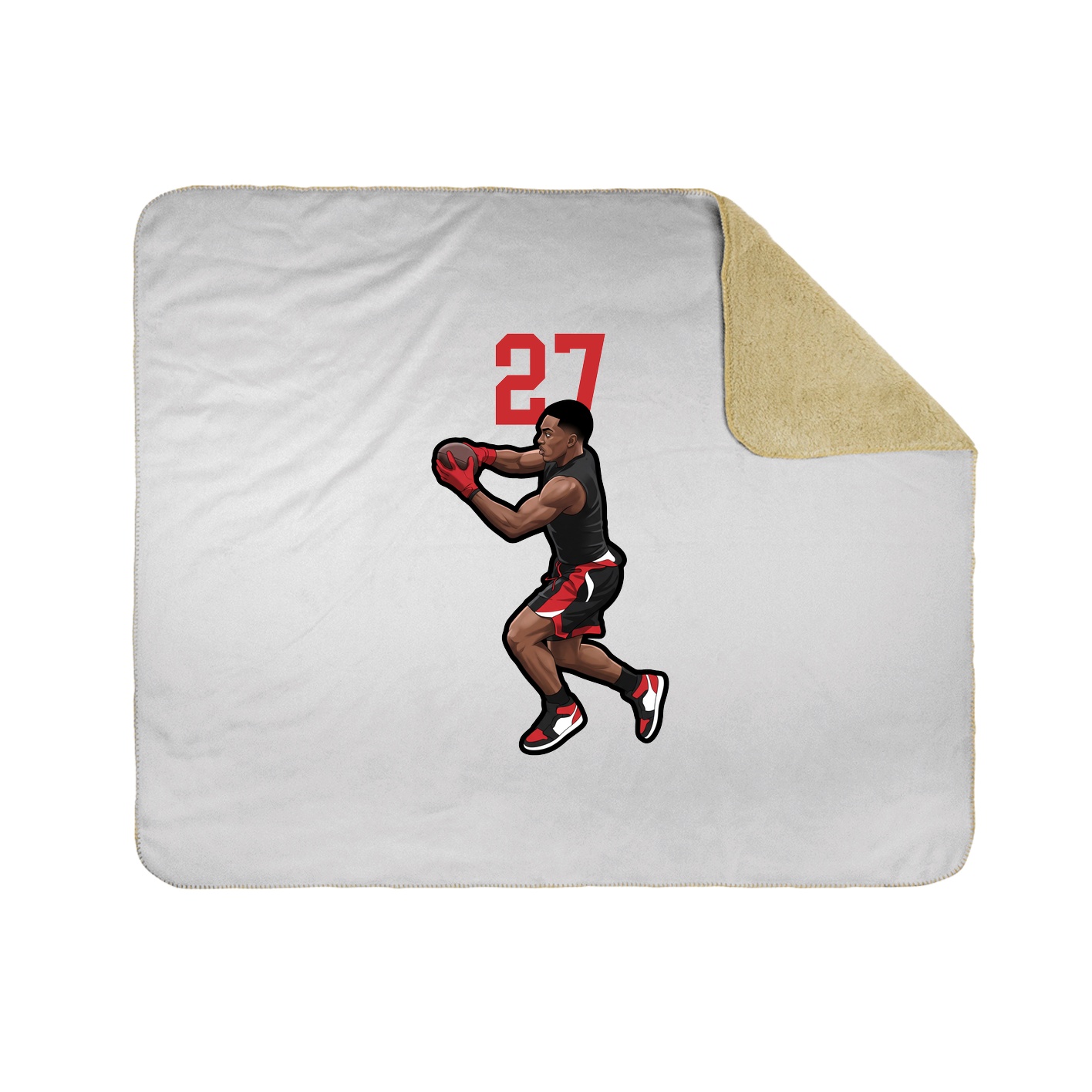 Throw Blanket — Number Top in White
