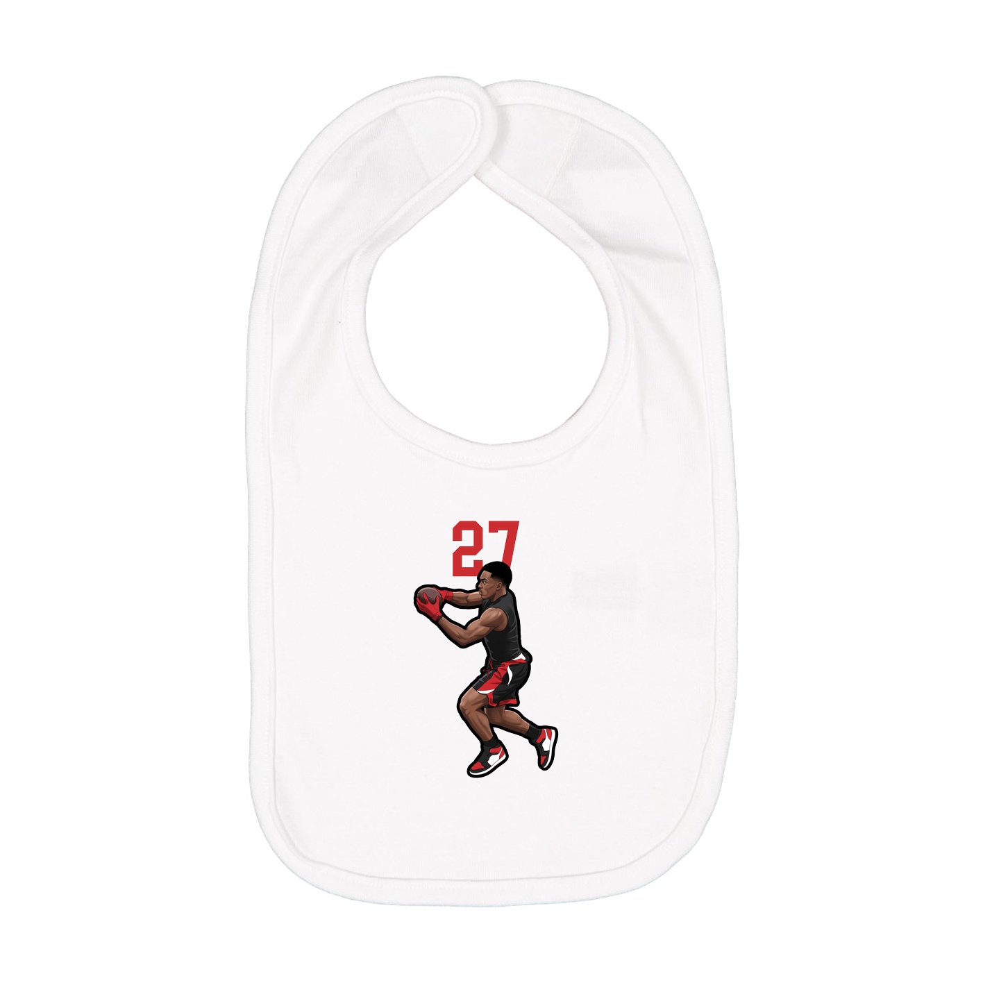 Infant Bib — Number Top in White