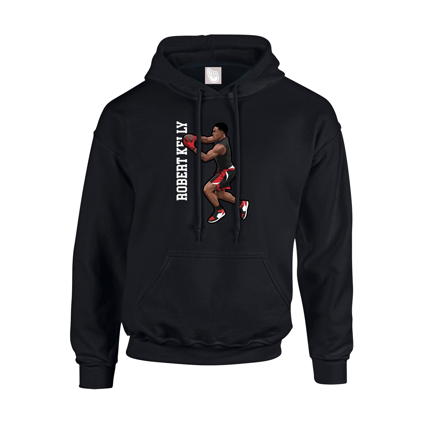 Youth Hoodie — Name Vertical in Black