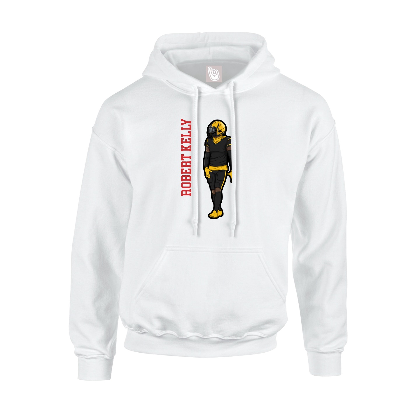 Youth Hoodie — Name Vertical in White