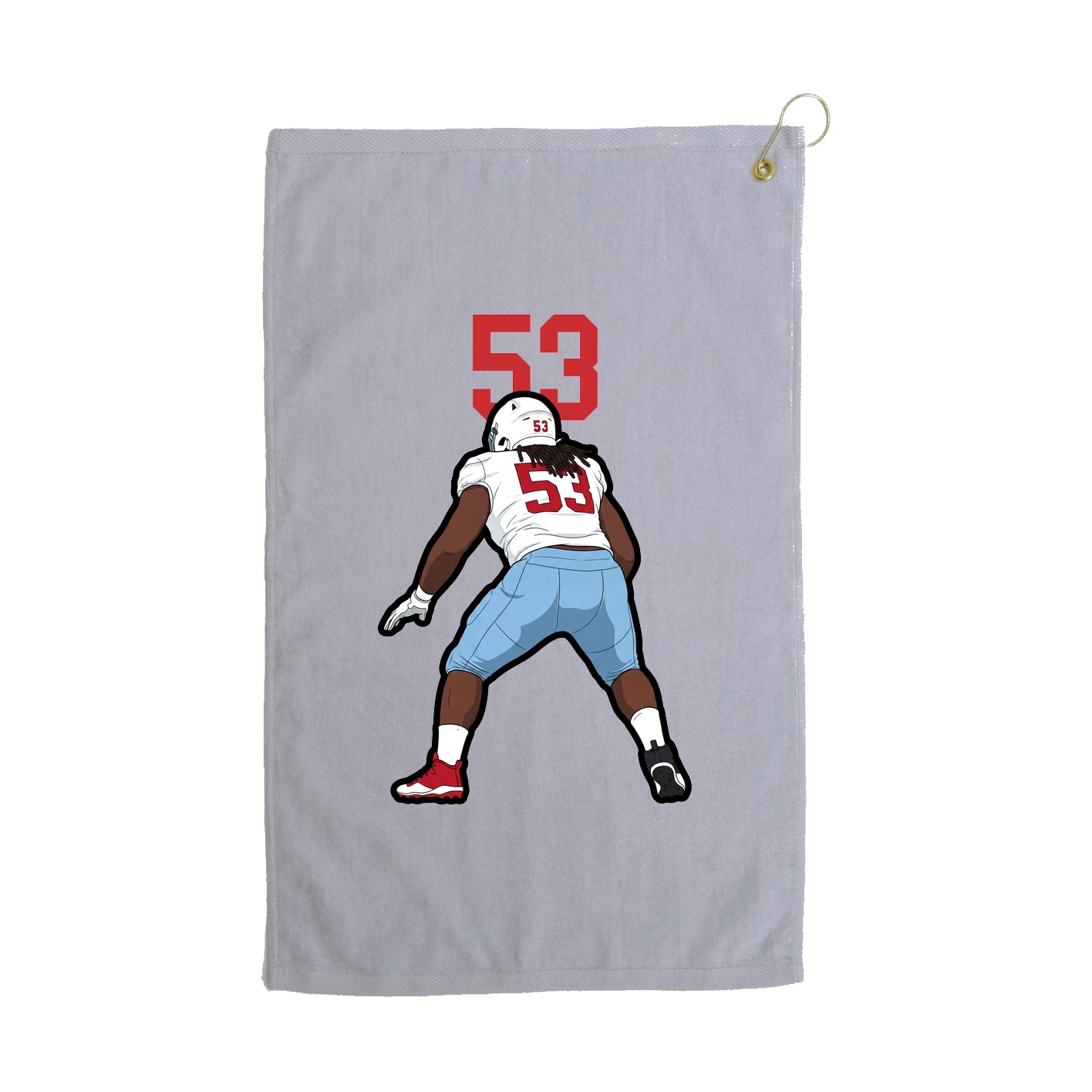 Golf Towel — Number Top in Grey