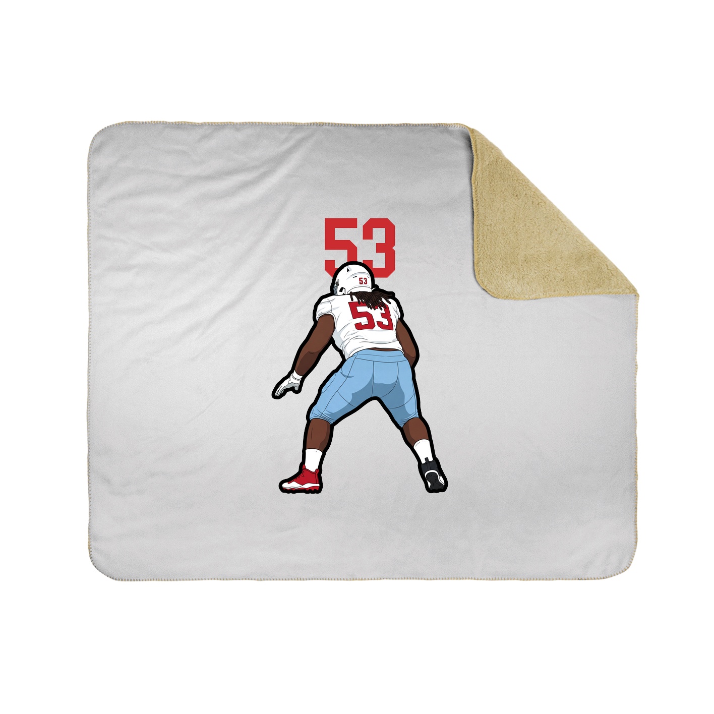 Throw Blanket — Number Top in White