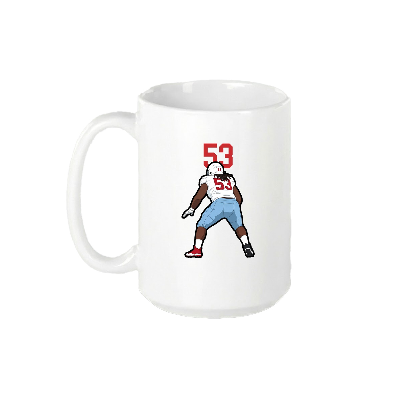 15oz Coffee Mug — Number Top in White