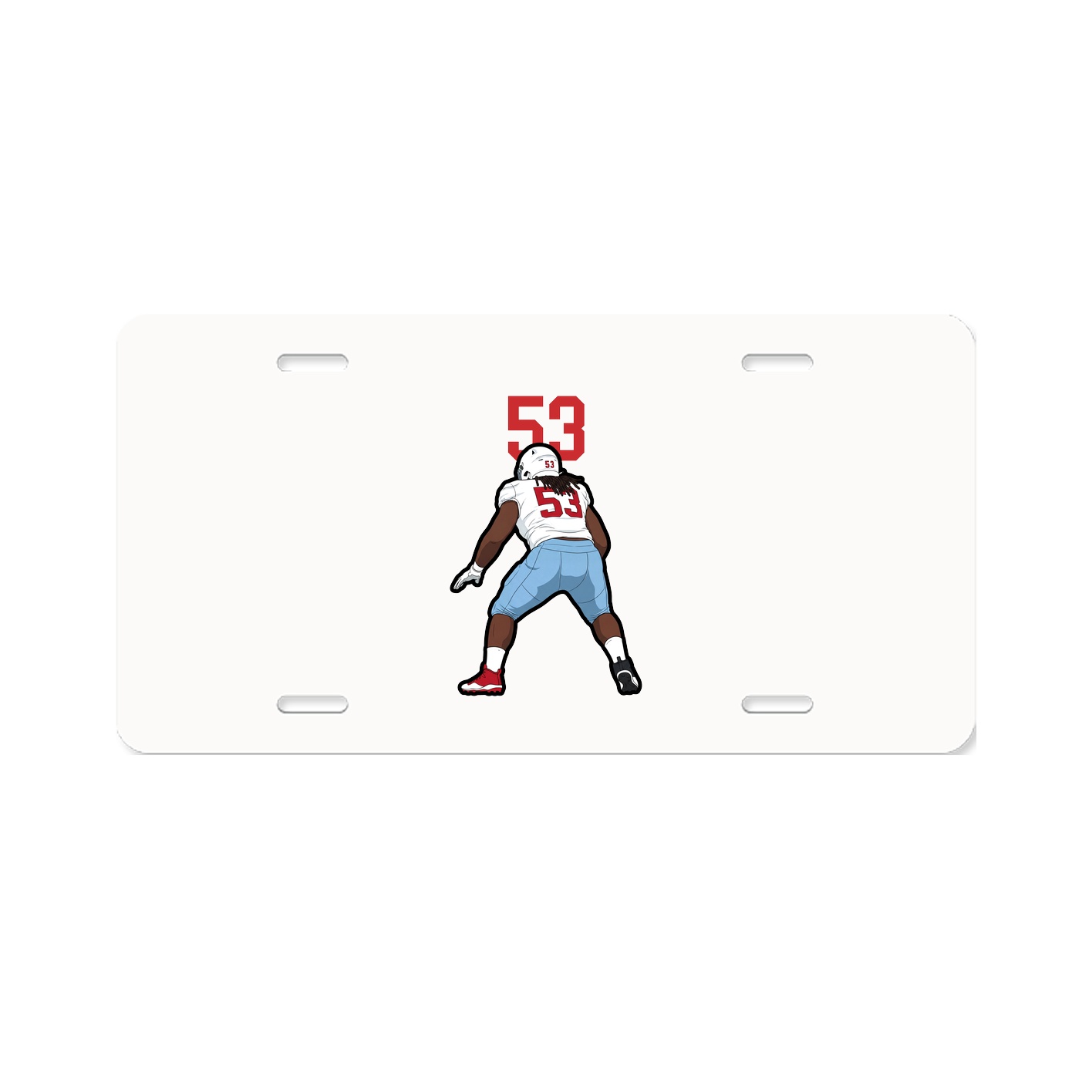 License Plate — Number Top in Classic