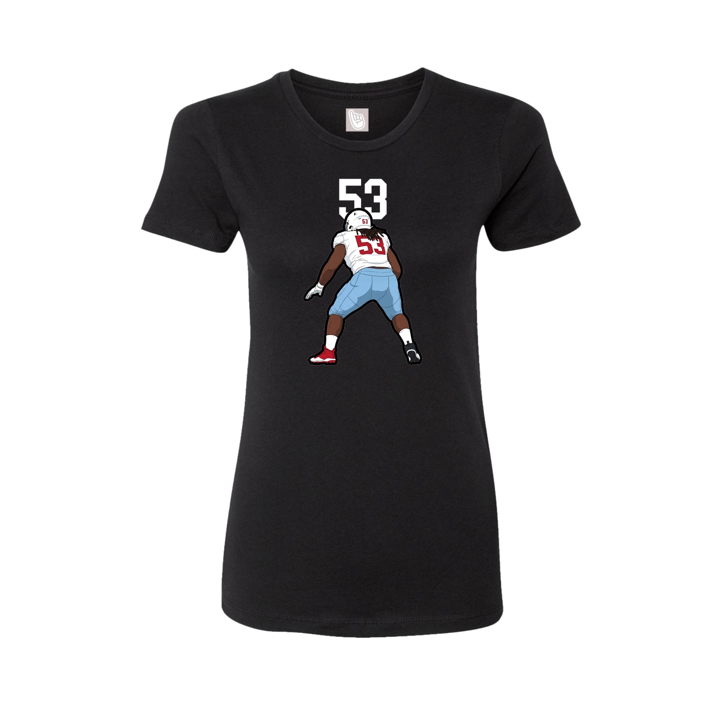 Womens Tee — Number Top in Black