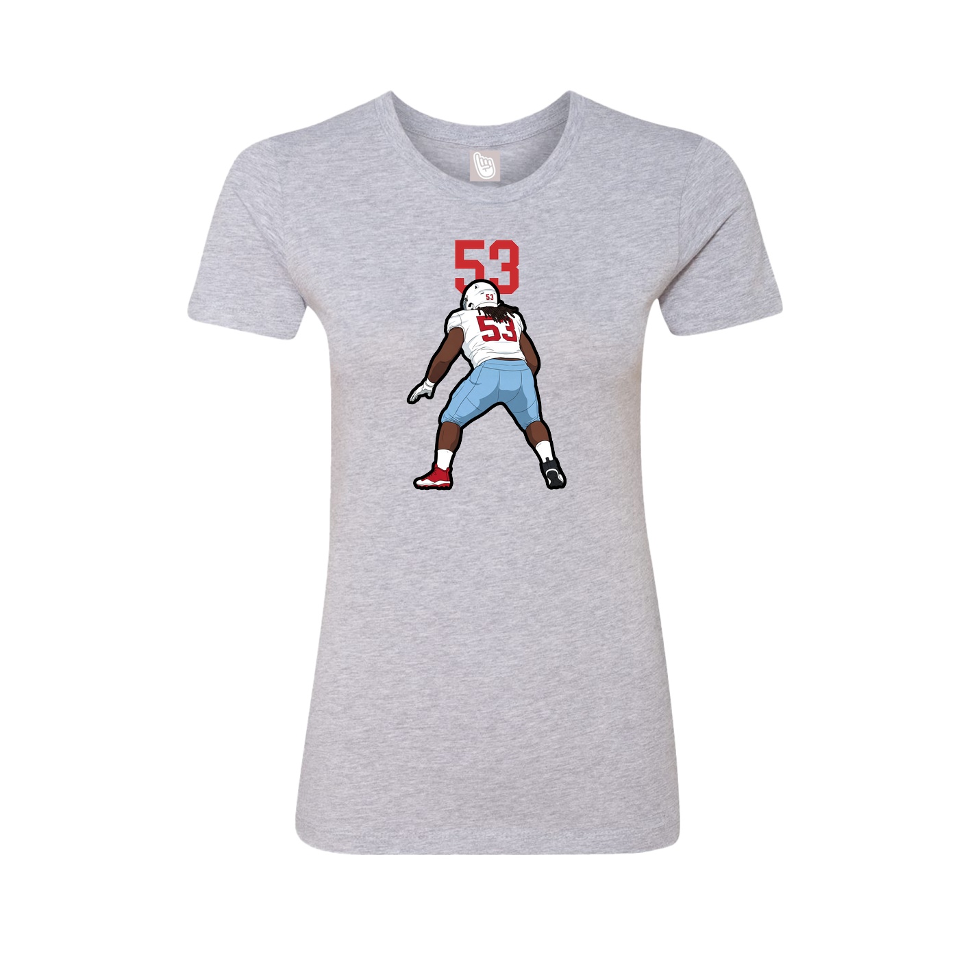 Womens Tee — Number Top in Grey