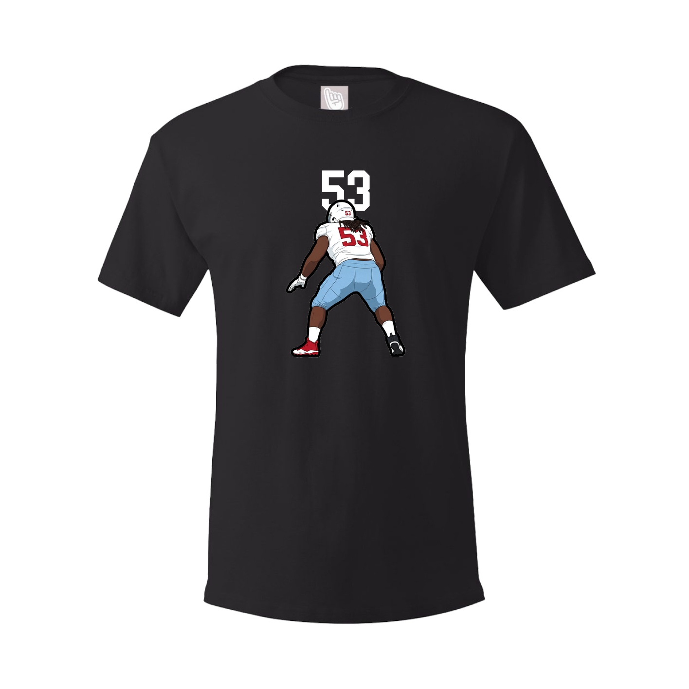 Youth Tee — Number Top in Black