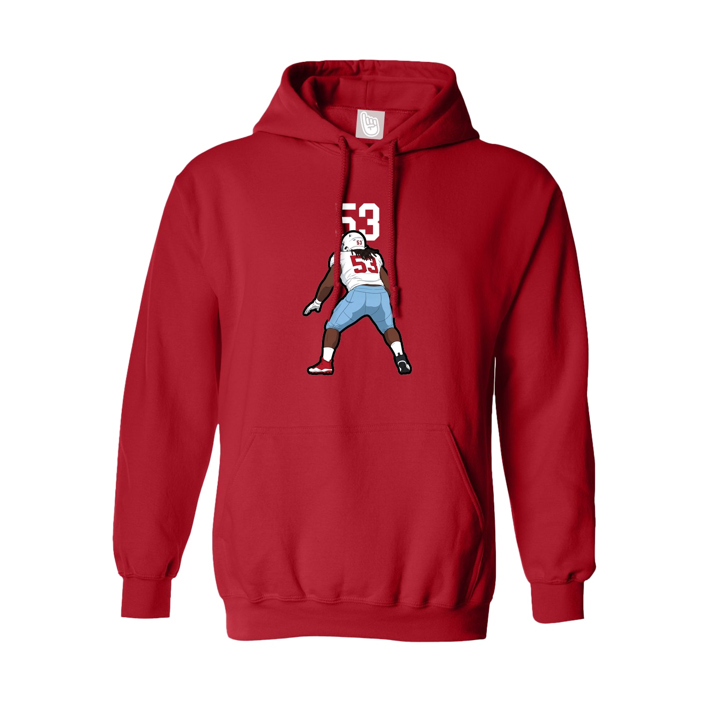 Hoodie — Number Top in Red