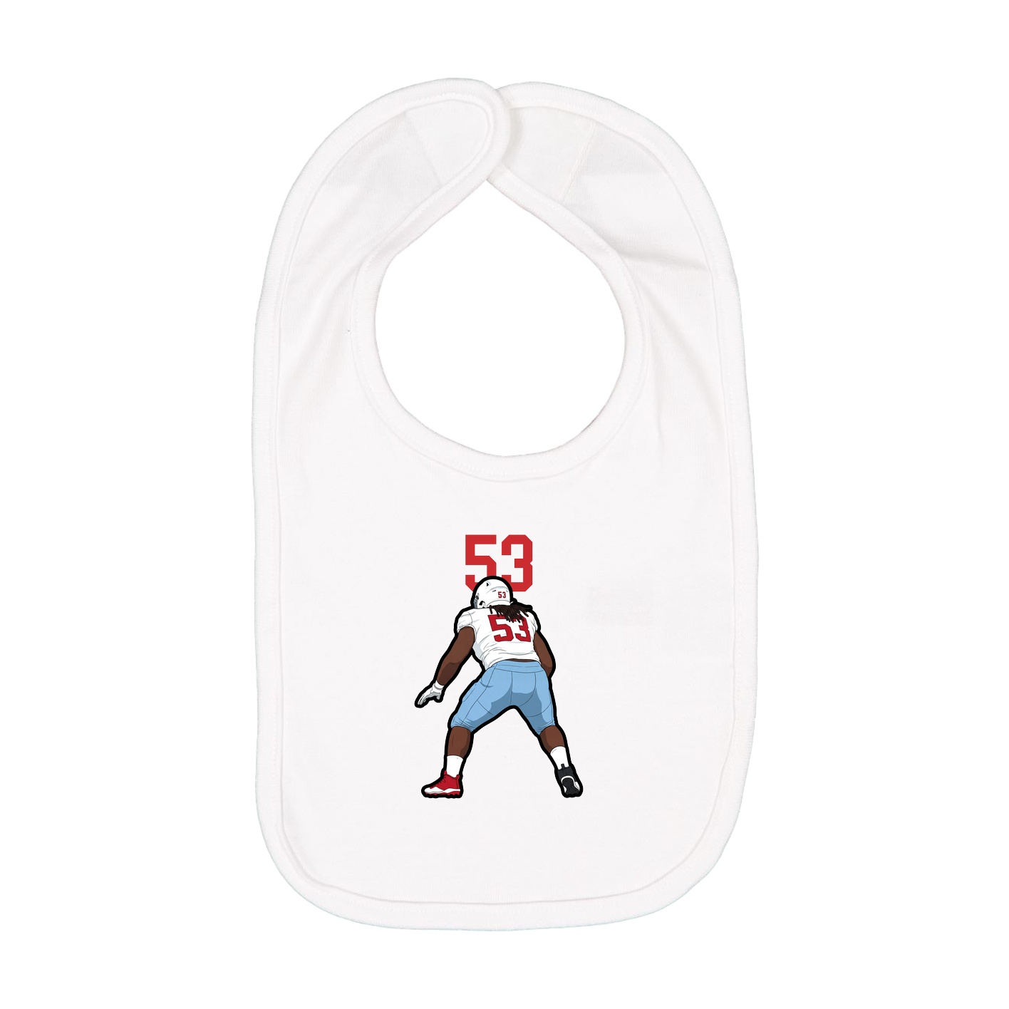 Infant Bib — Number Top in White