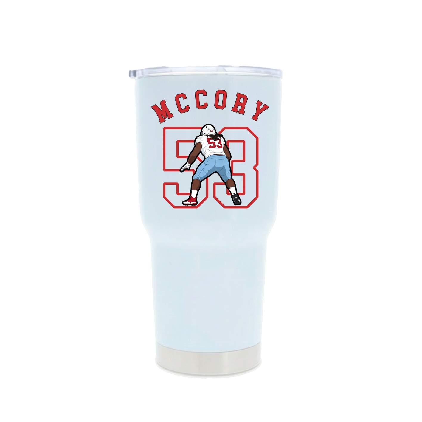 30oz Stainless Steel Tumbler — Shirsey Arch in White