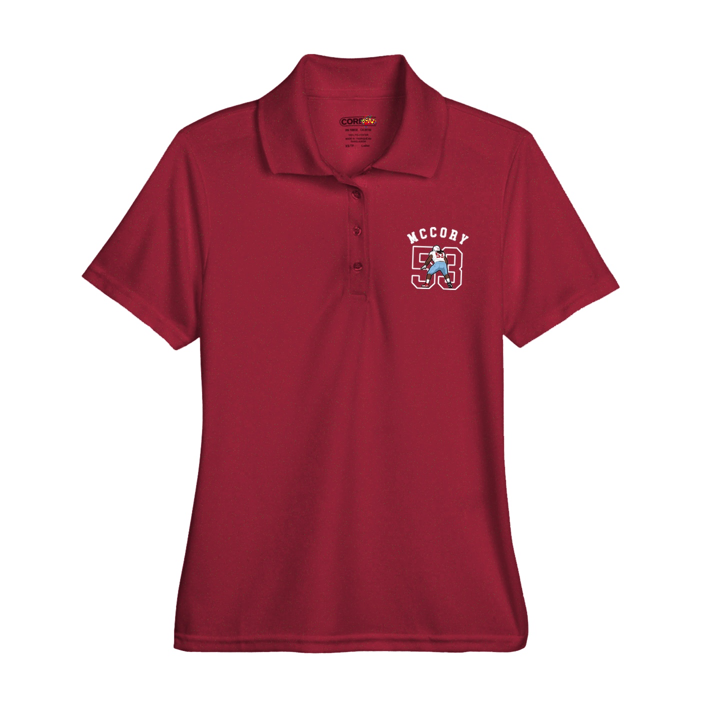 Womens Performance Polo — Shirsey Arch in Red