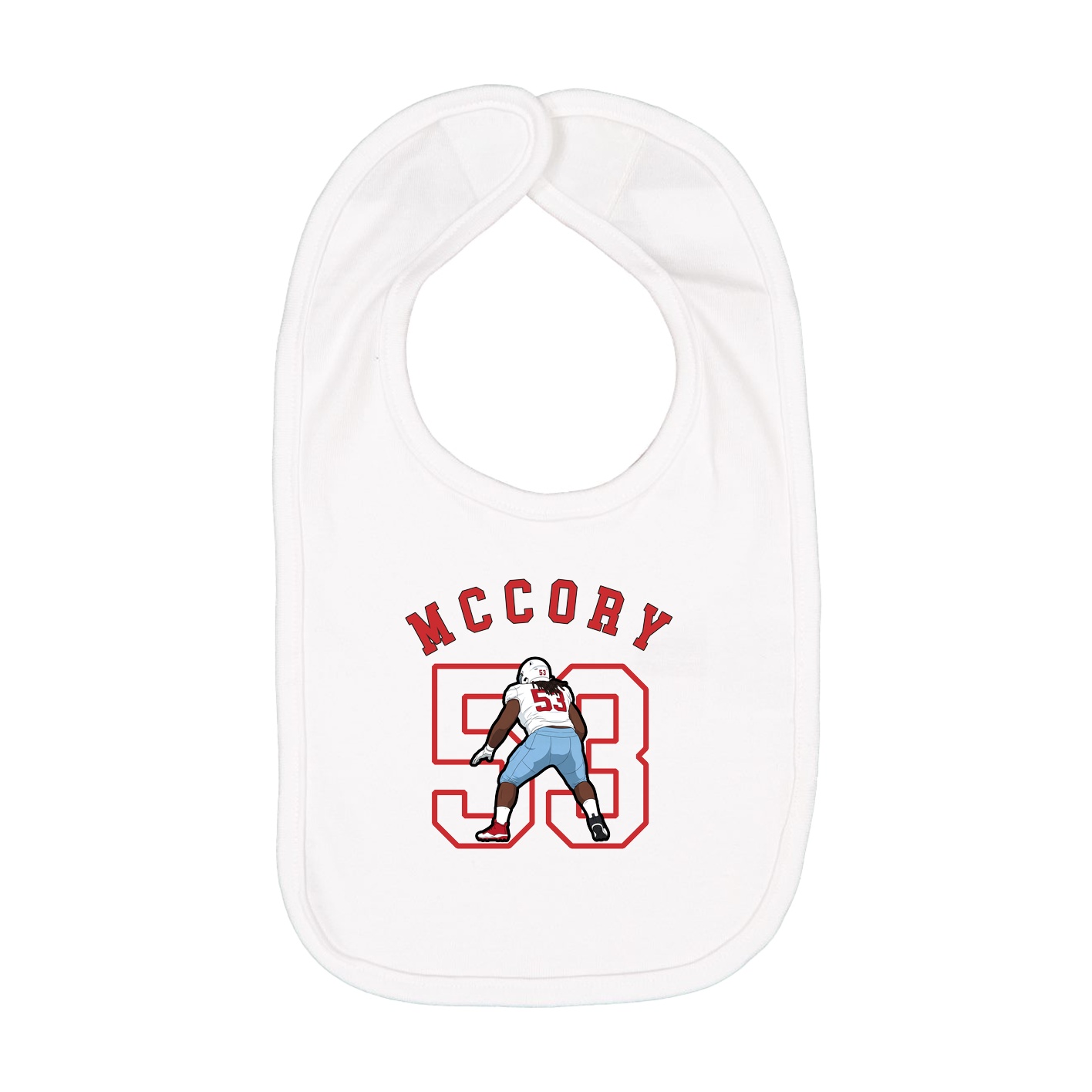 Infant Bib — Shirsey Arch in White