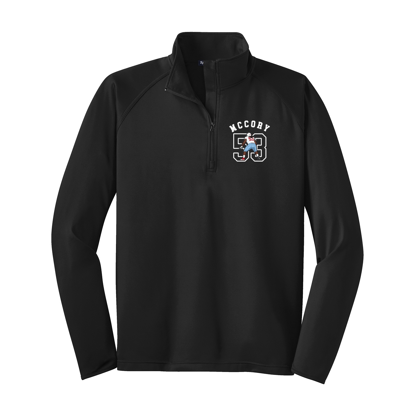 Q-Zip Pullover — Shirsey Arch in Black