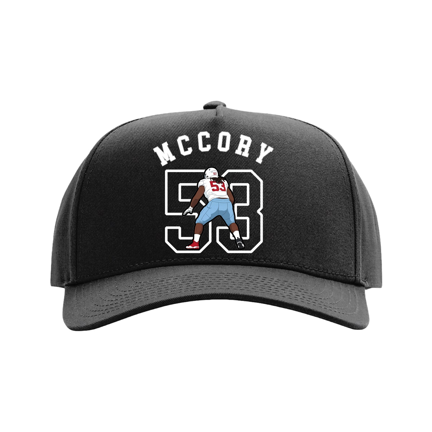 Full Fabric Five-Panel Champ Cap — Shirsey Arch in Black