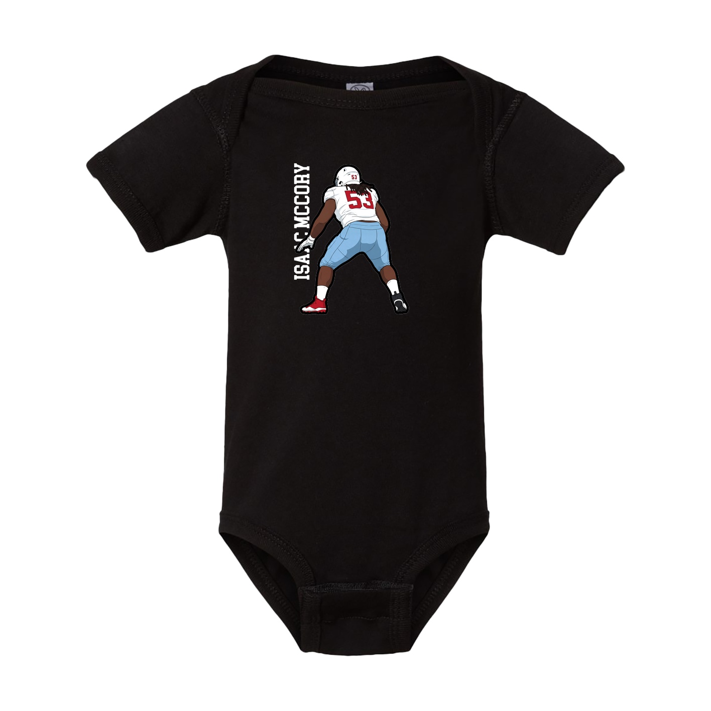 Baby Onesie — Name Vertical in Black