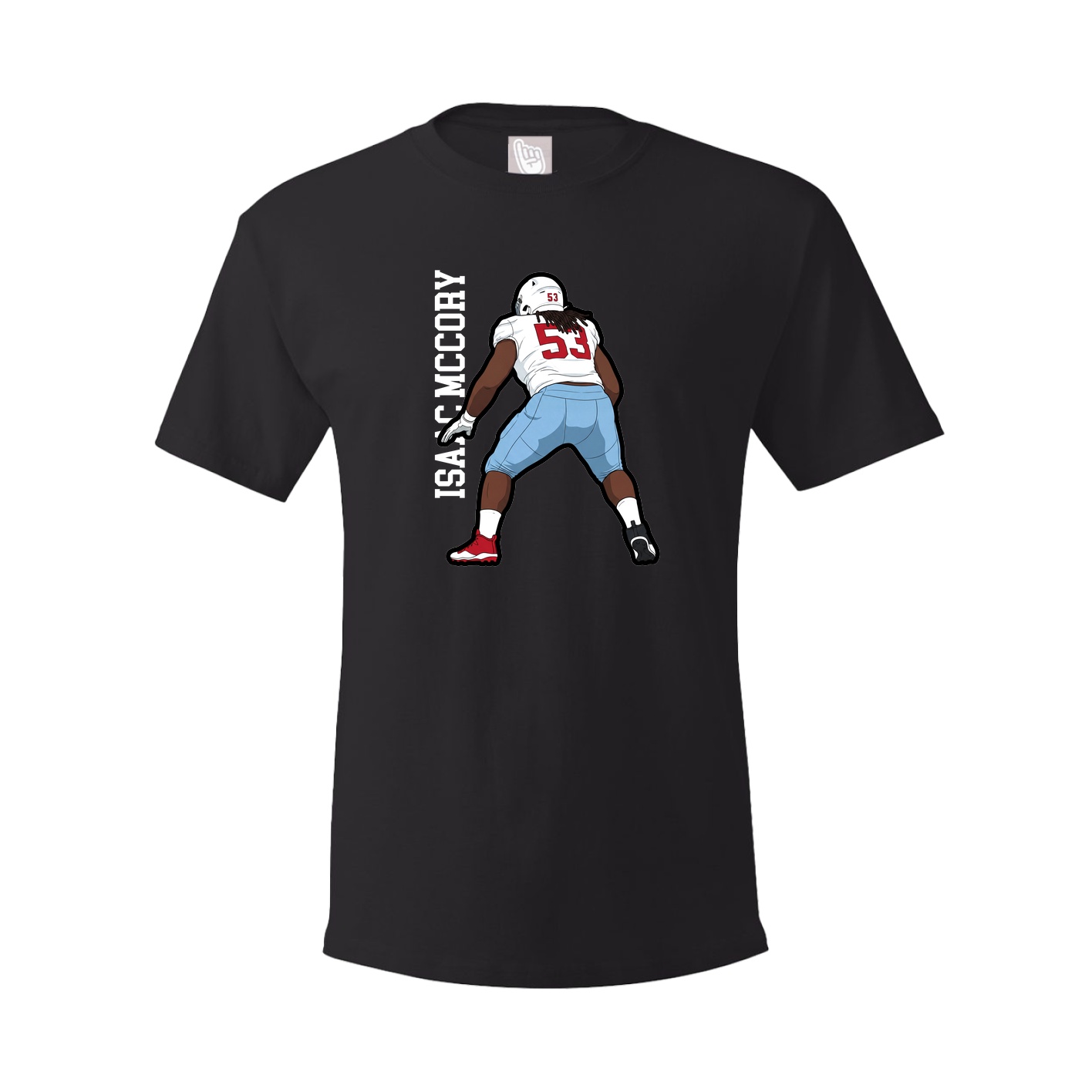 Youth Tee — Name Vertical in Black