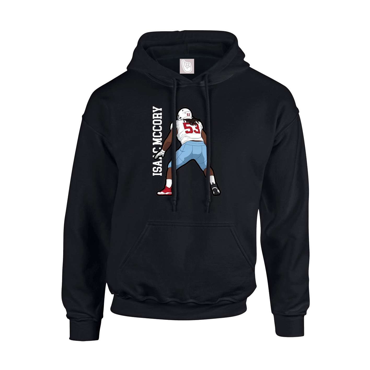 Youth Hoodie — Name Vertical in Black