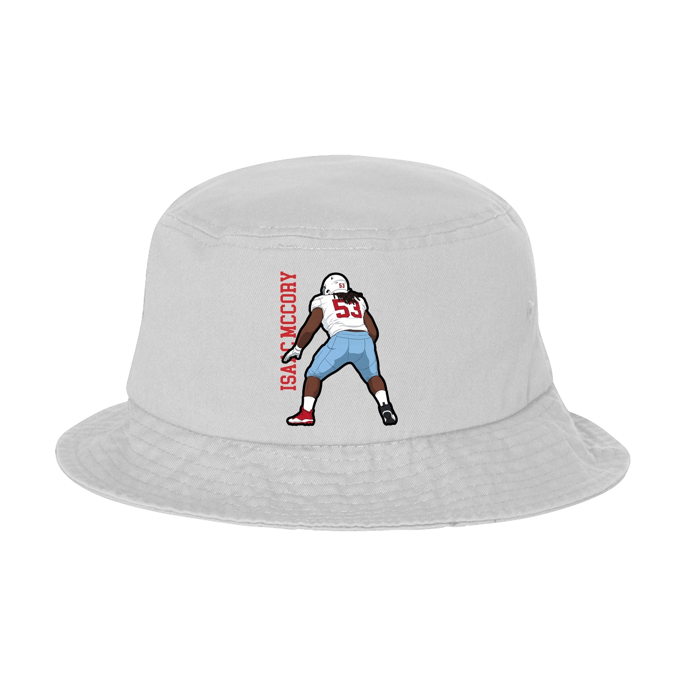 Bucket Cap — Name Vertical in White