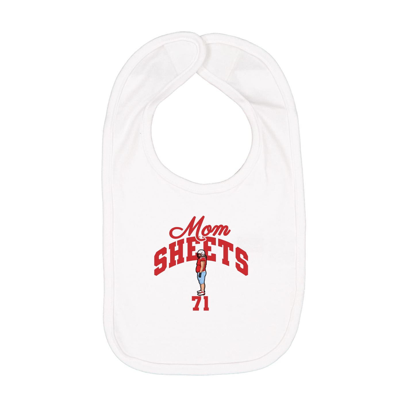 Infant Bib — Mothers Day Arch in White