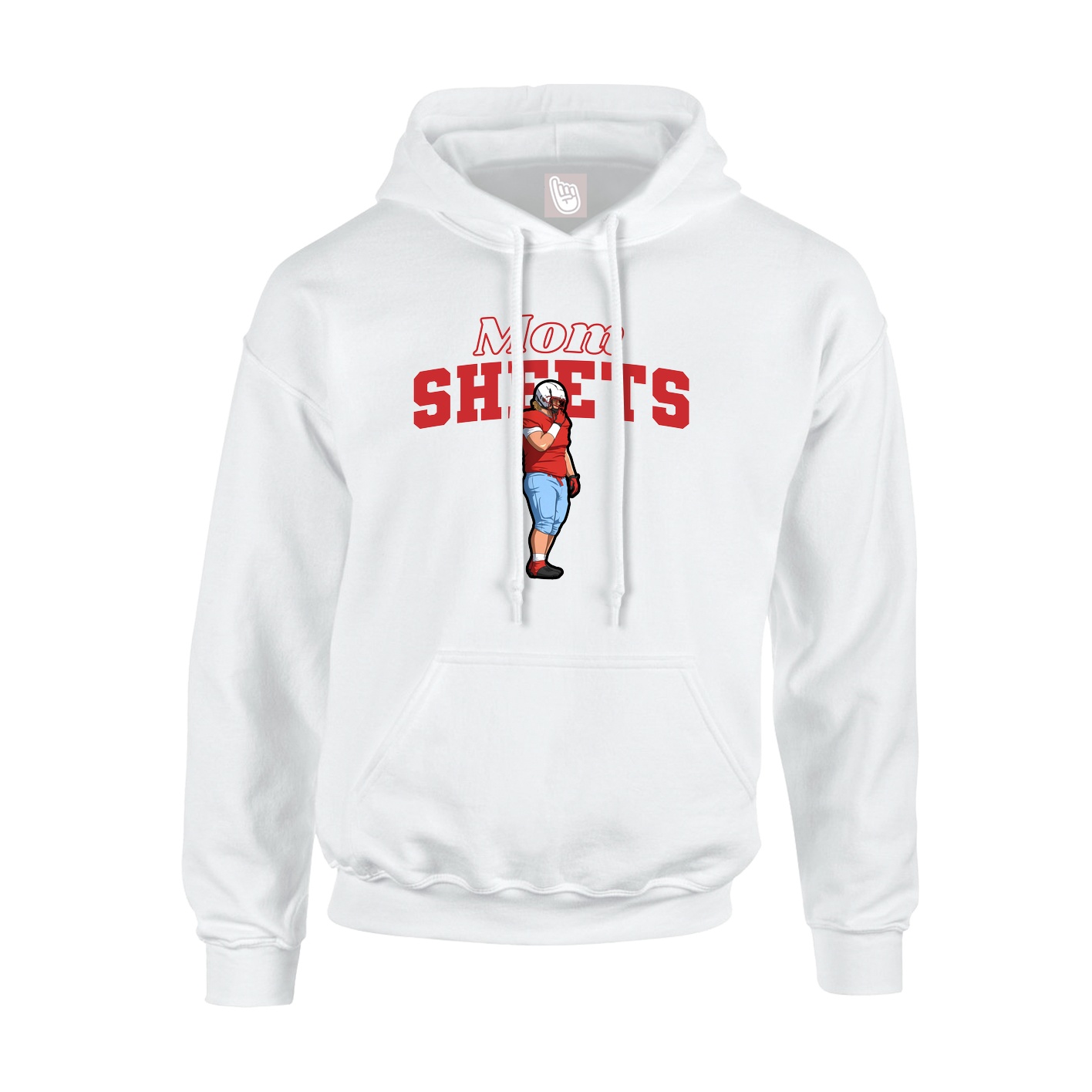 Youth Hoodie — Mothers Day Block in White