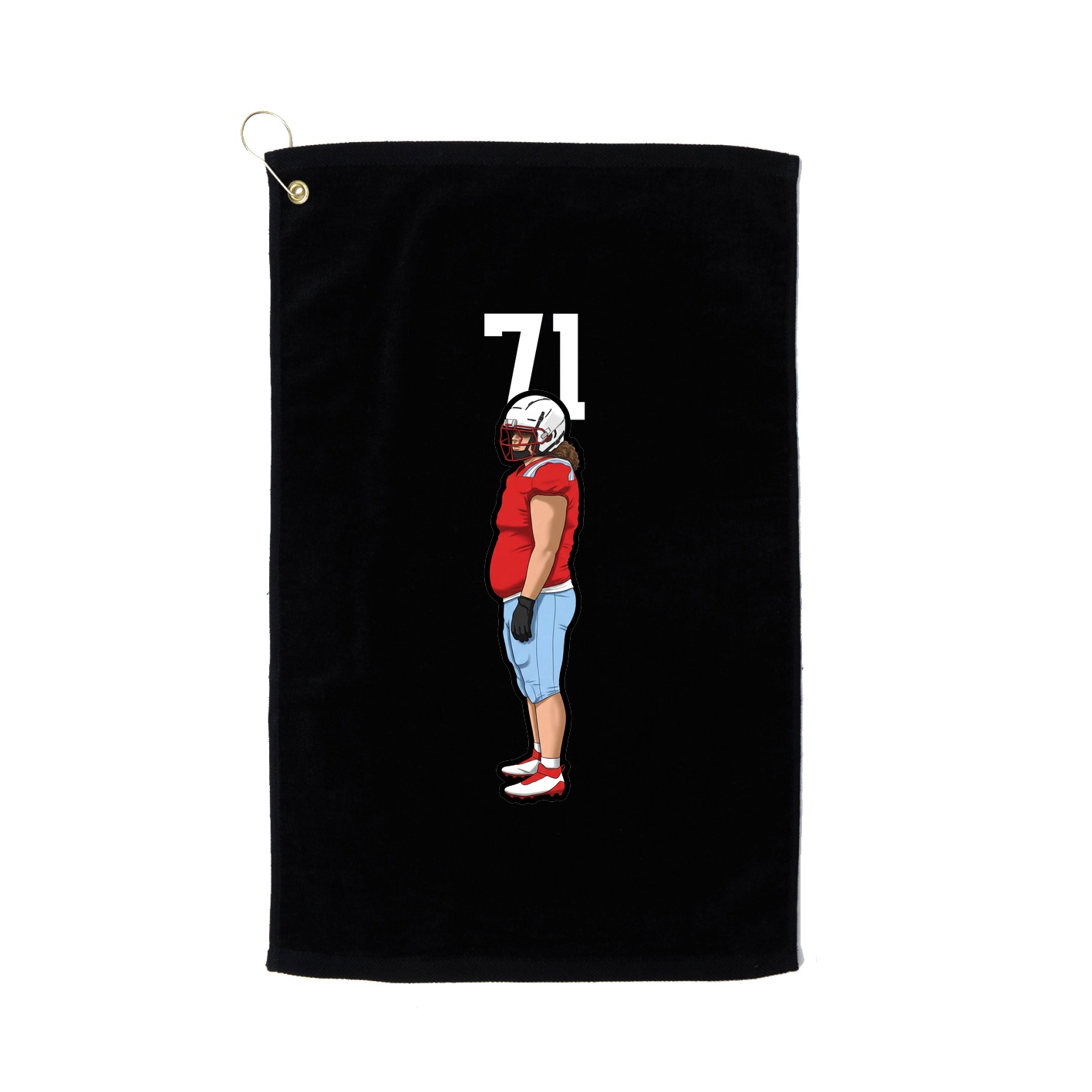 Golf Towel — Number Top in Black