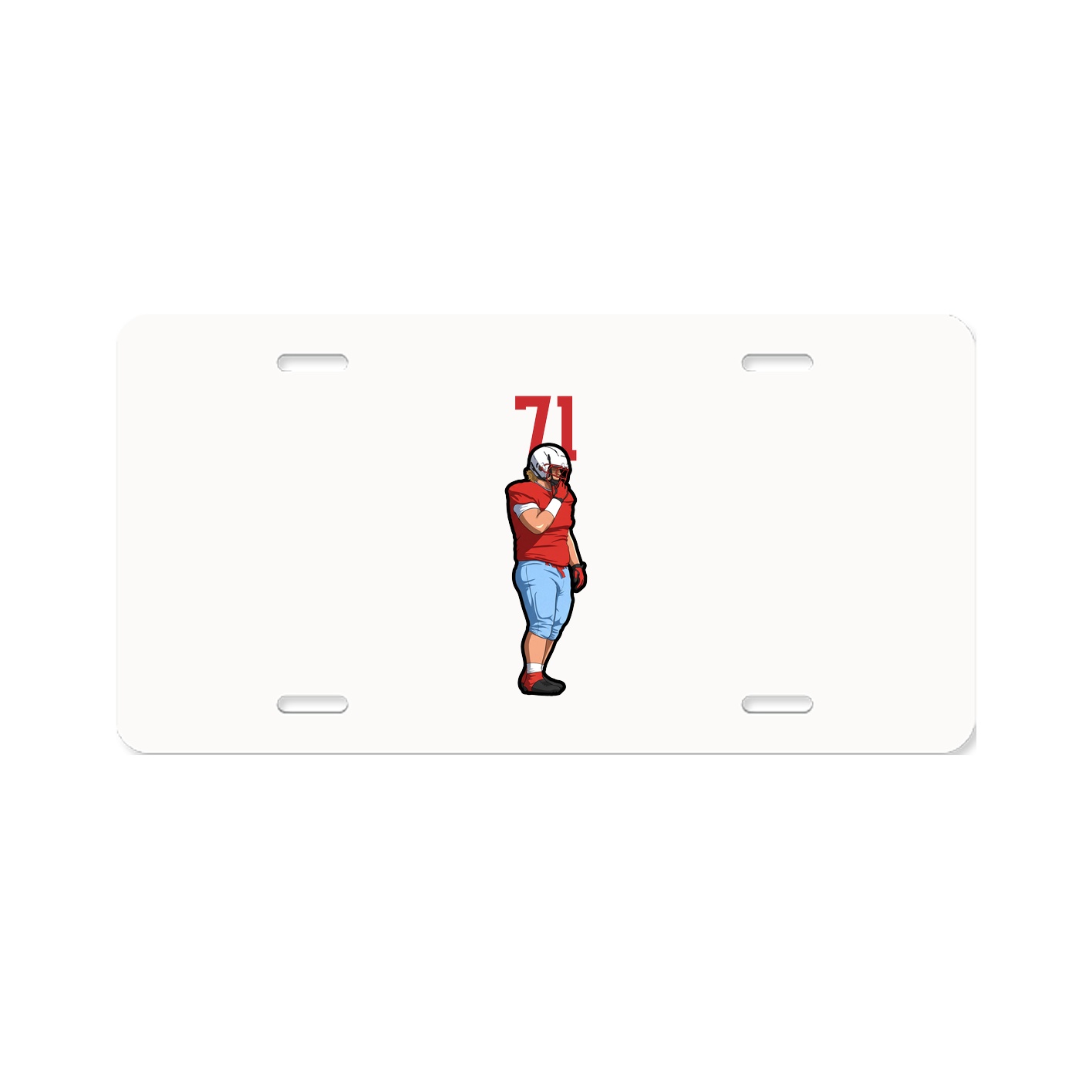 License Plate — Number Top in Classic