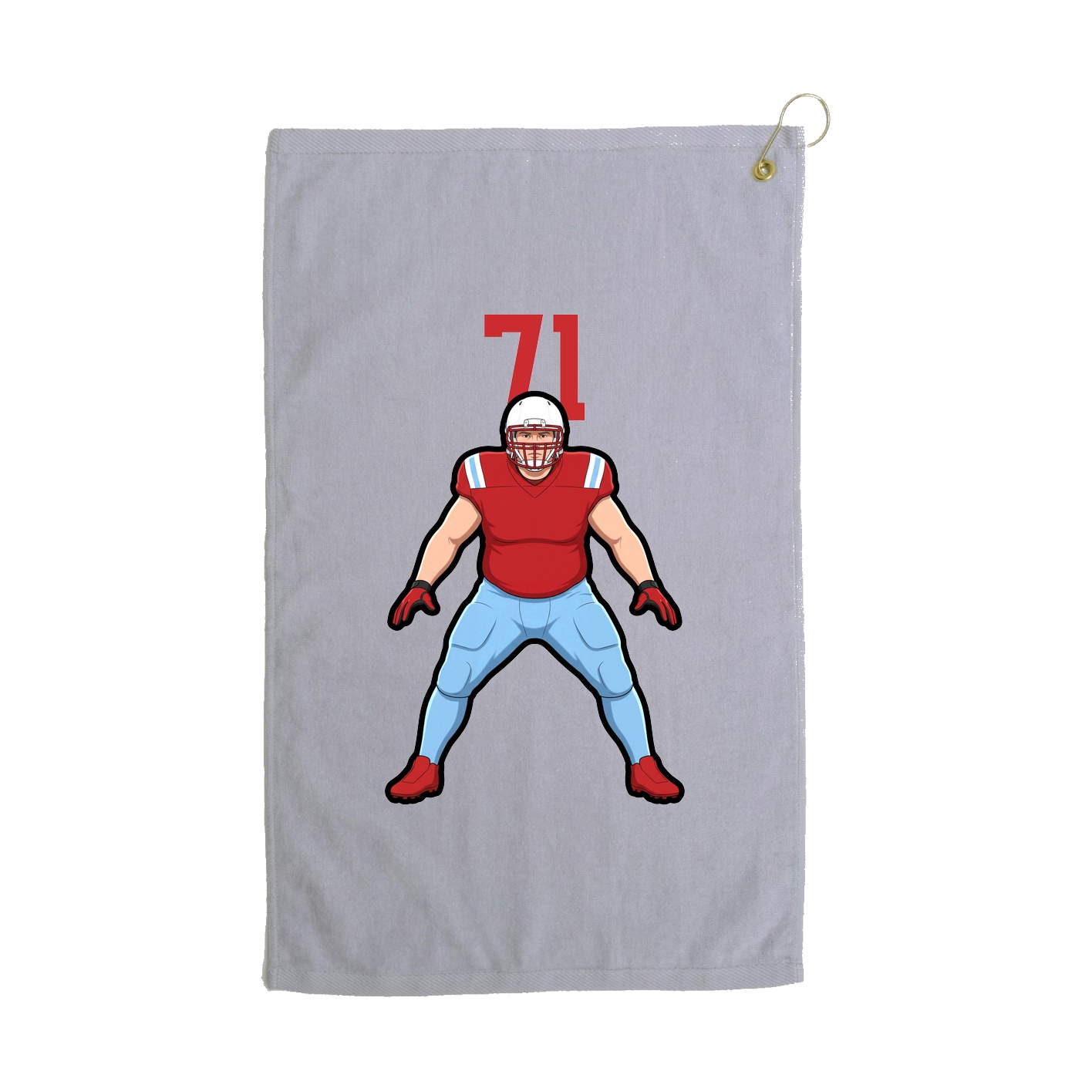 Golf Towel — Number Top in Grey