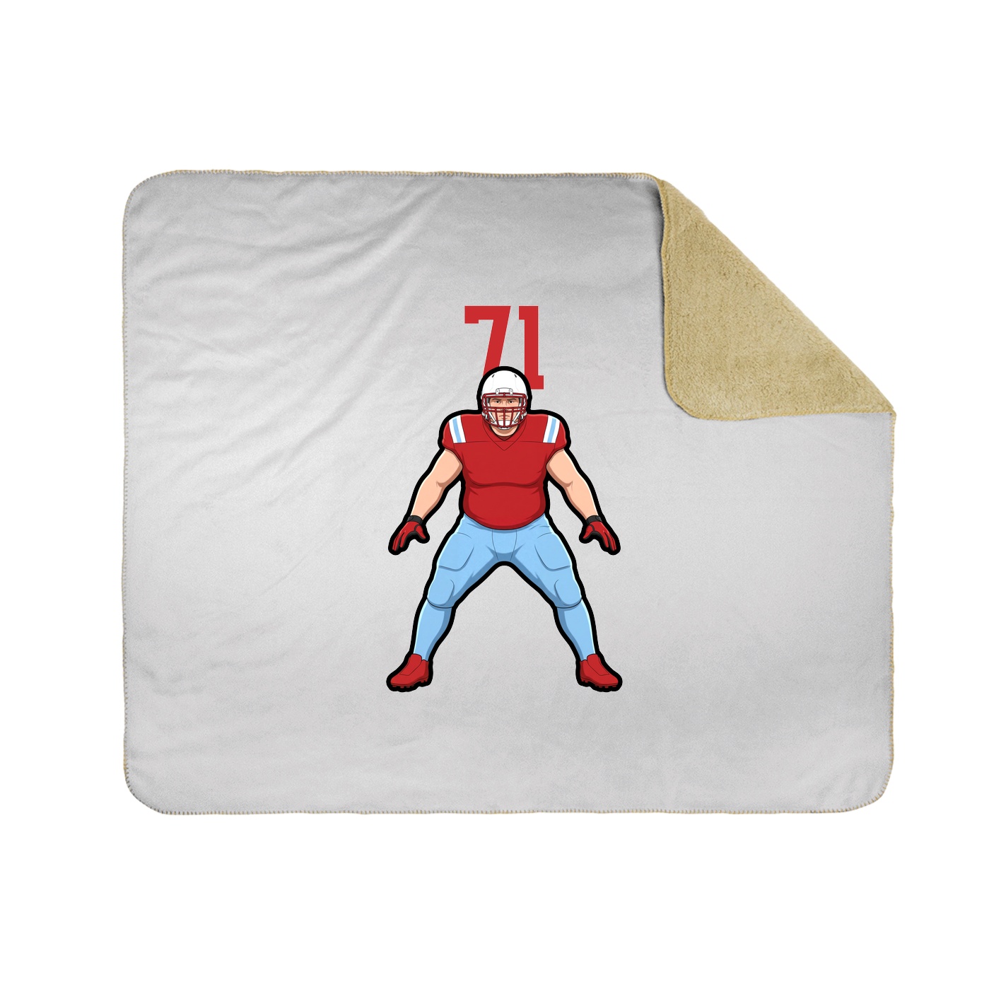 Throw Blanket — Number Top in White