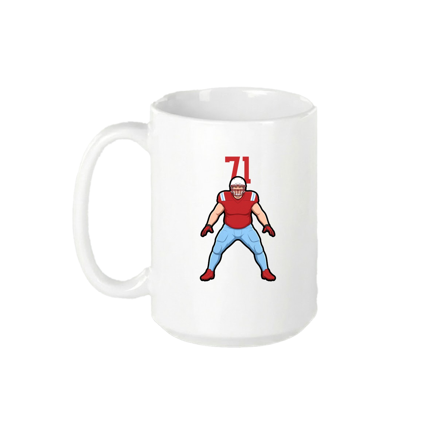15oz Coffee Mug — Number Top in White