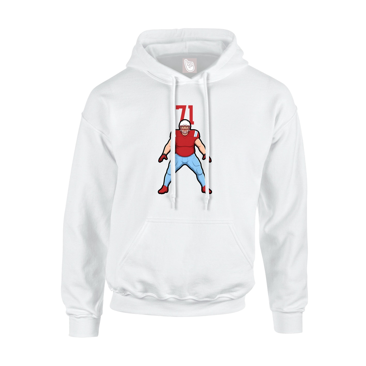 Hoodie — Number Top in White