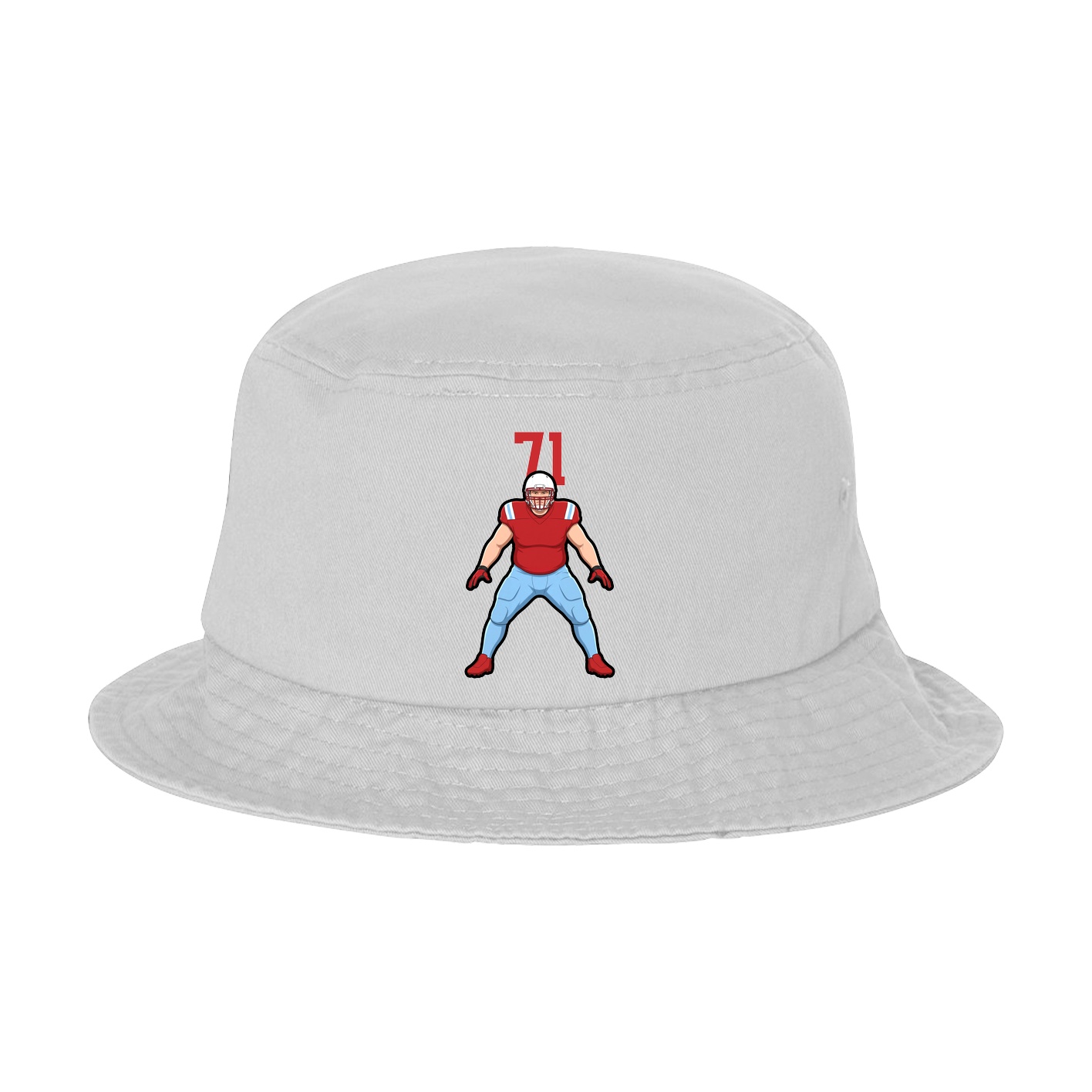 Bucket Cap — Number Top in White