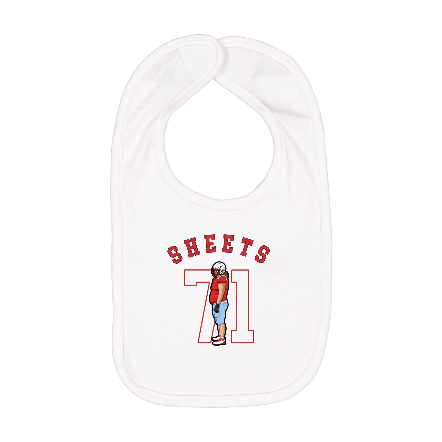 Infant Bib — Shirsey Arch in White
