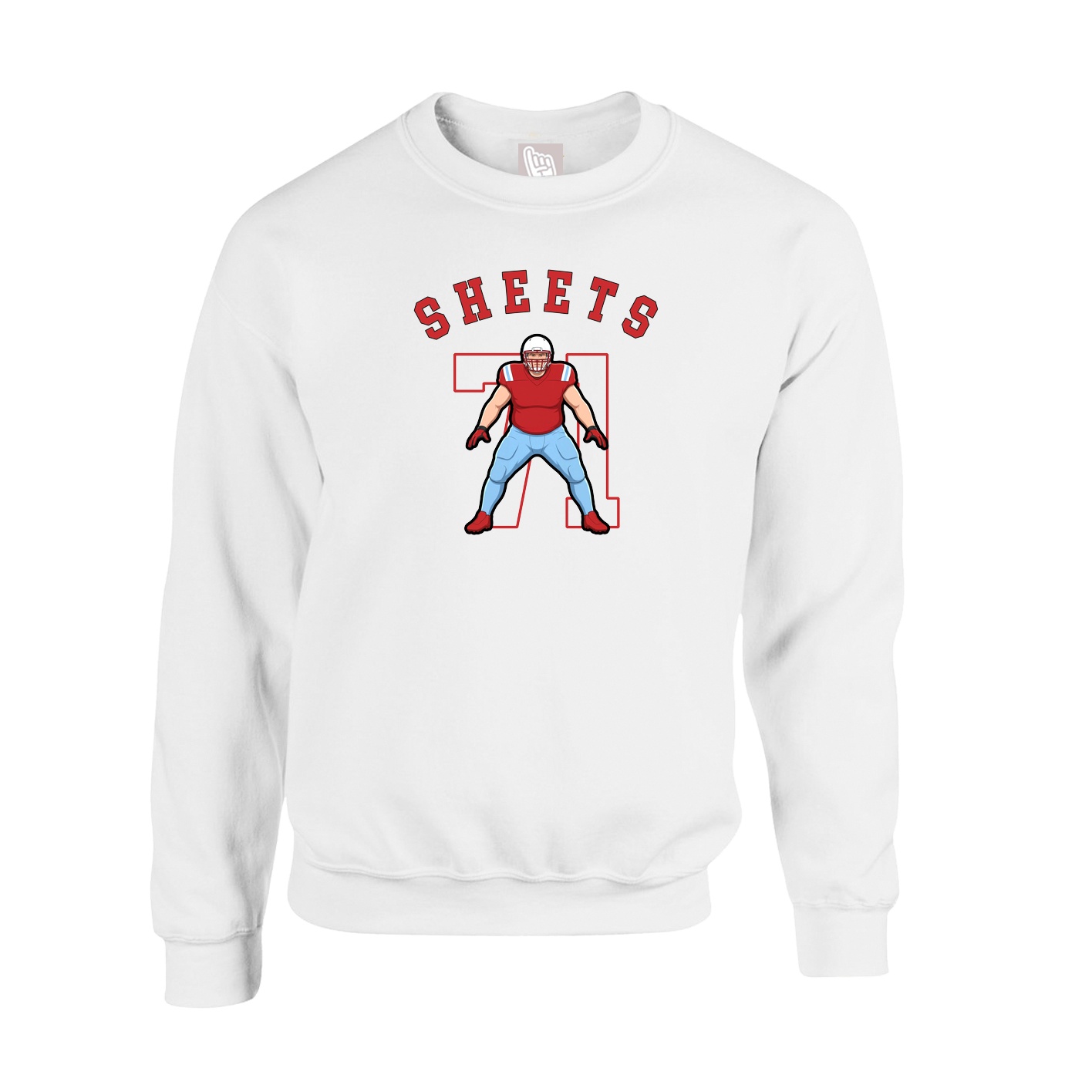 Fleece Crew — Shirsey Arch in White