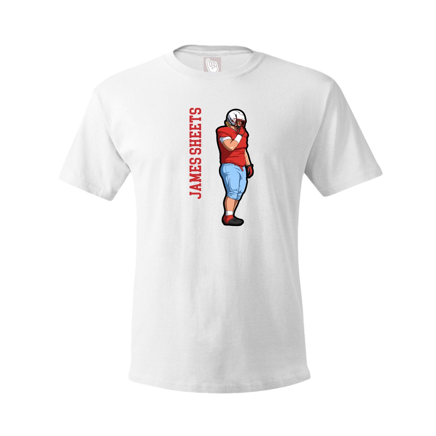 Tee — Name Vertical in White