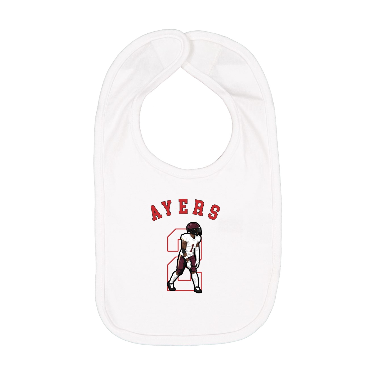 Infant Bib — Shirsey Arch in White