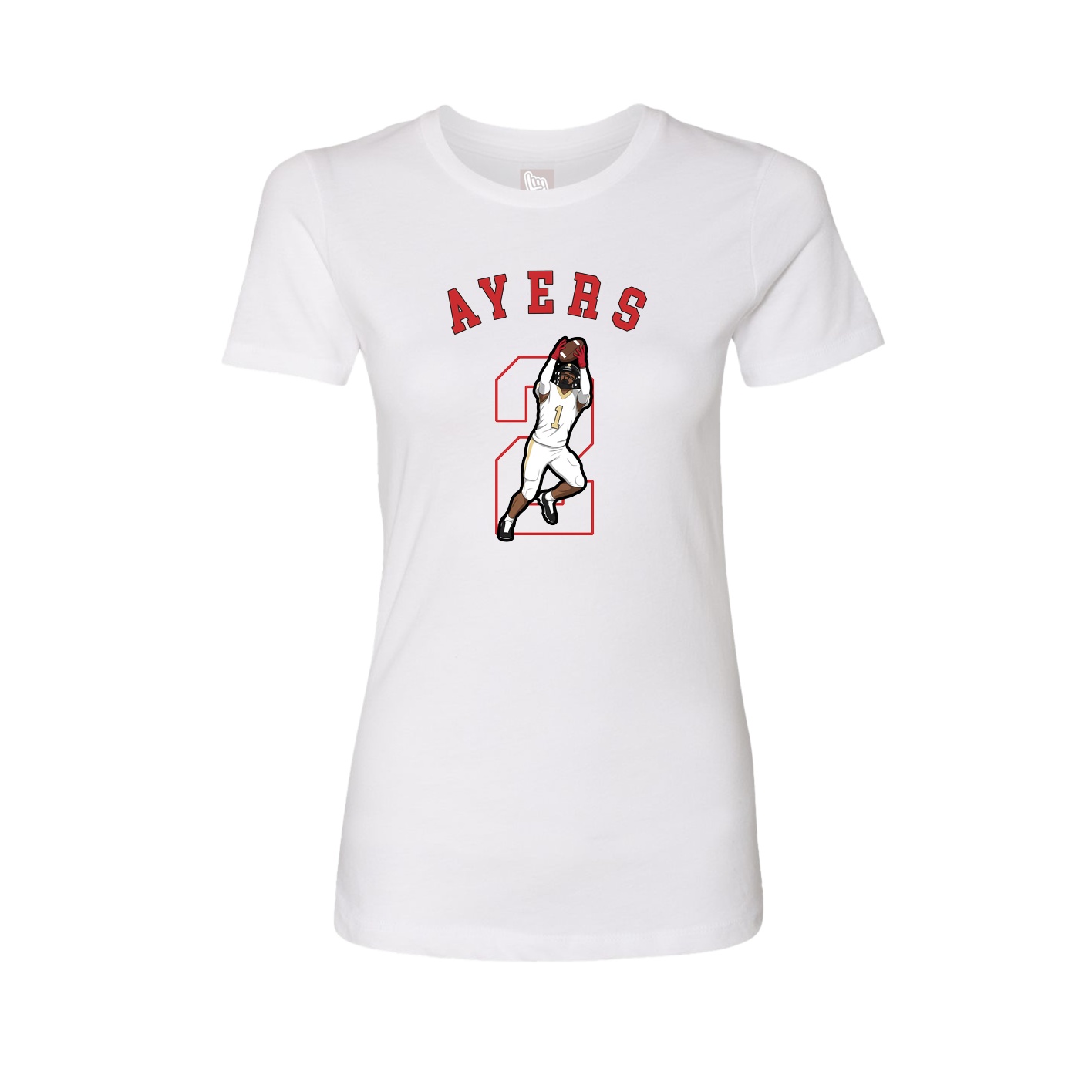 Fitted Women's Tee — Shirsey Arch in White
