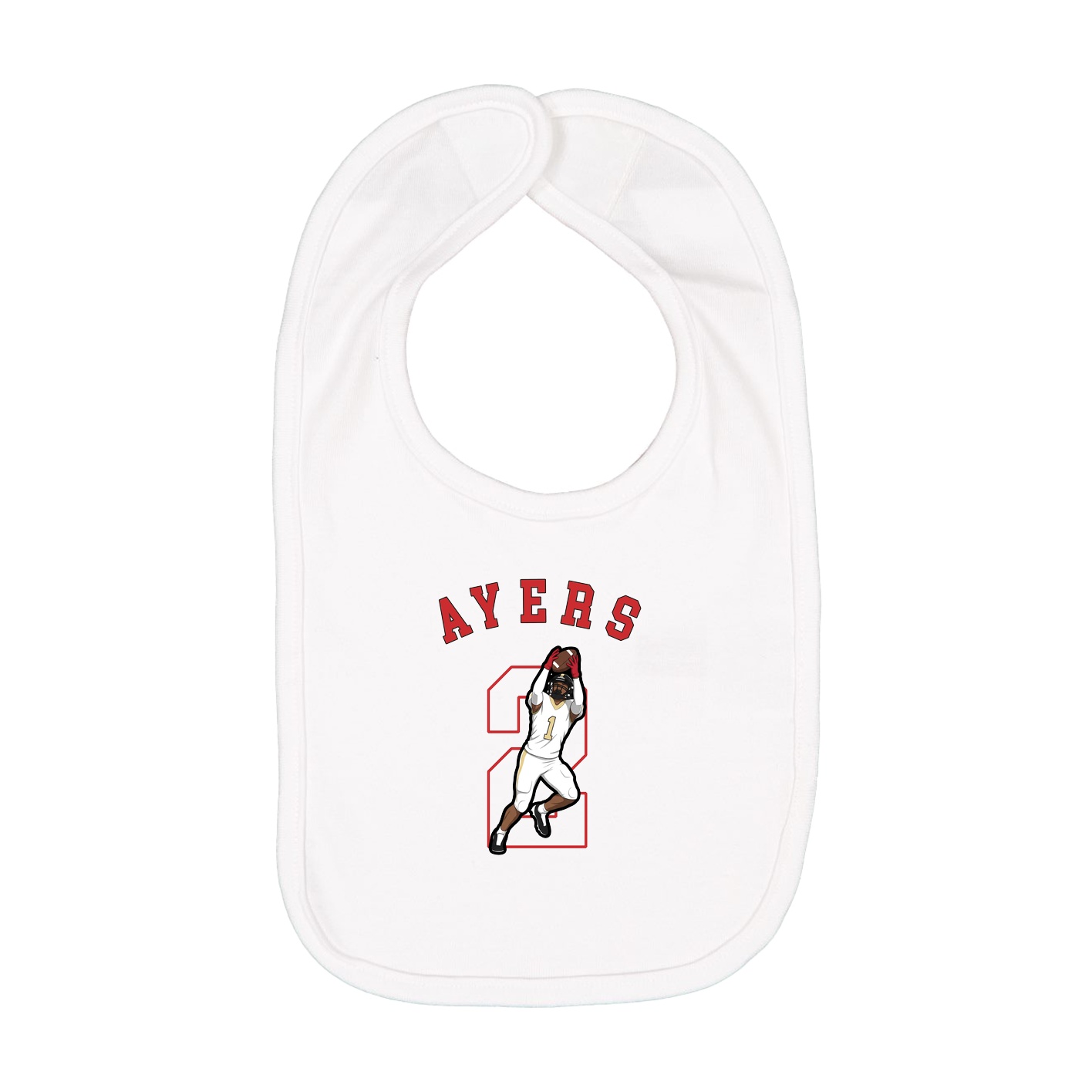 Infant Bib — Shirsey Arch in White