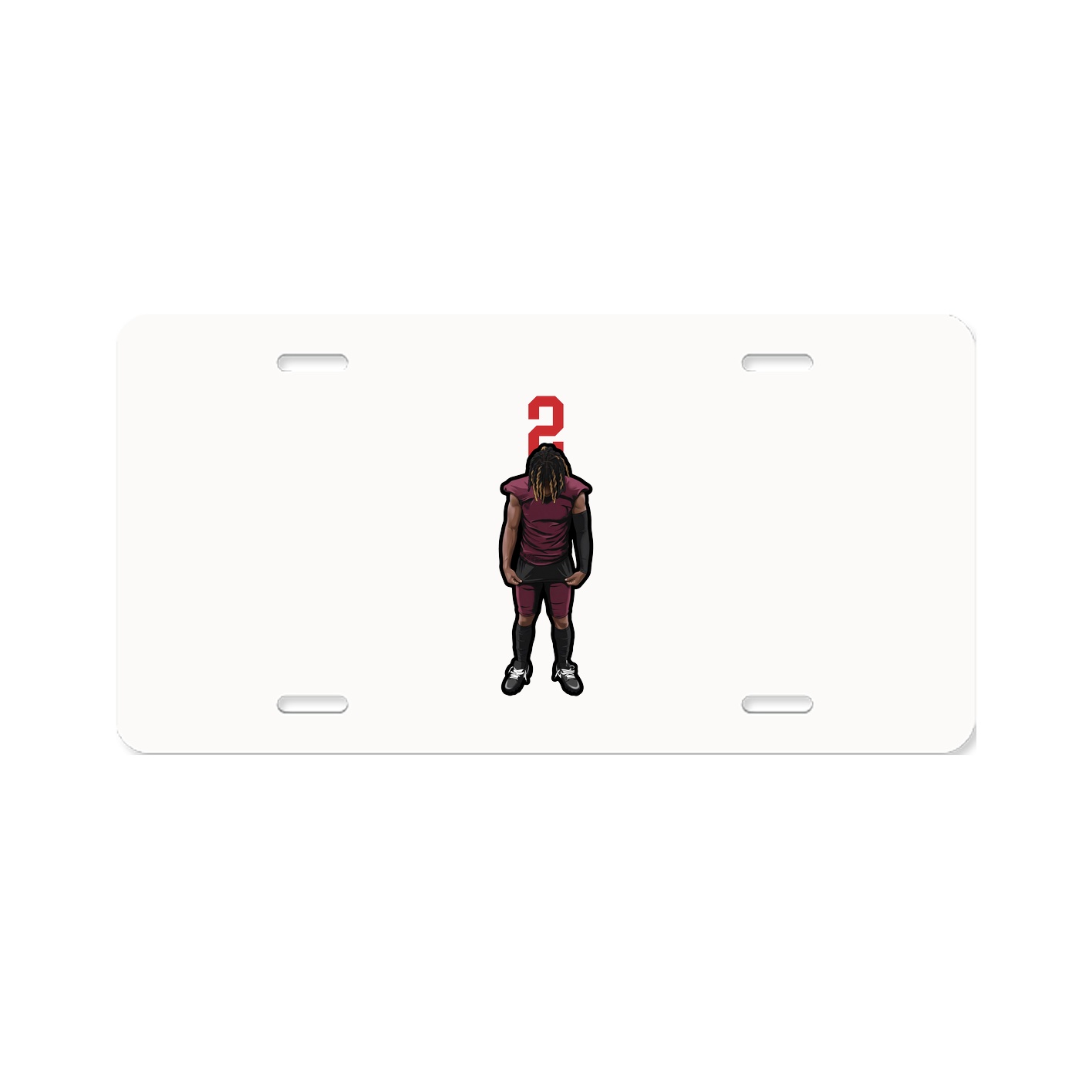 License Plate — Number Top in Classic
