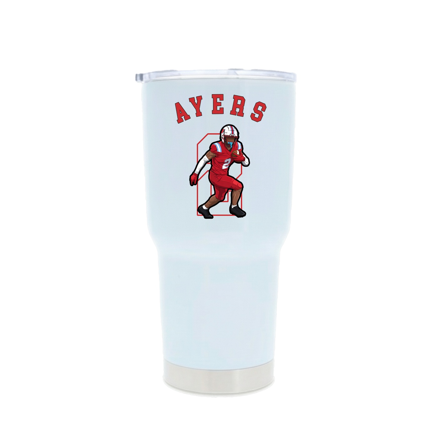 30oz Stainless Steel Tumbler — Shirsey Arch in White