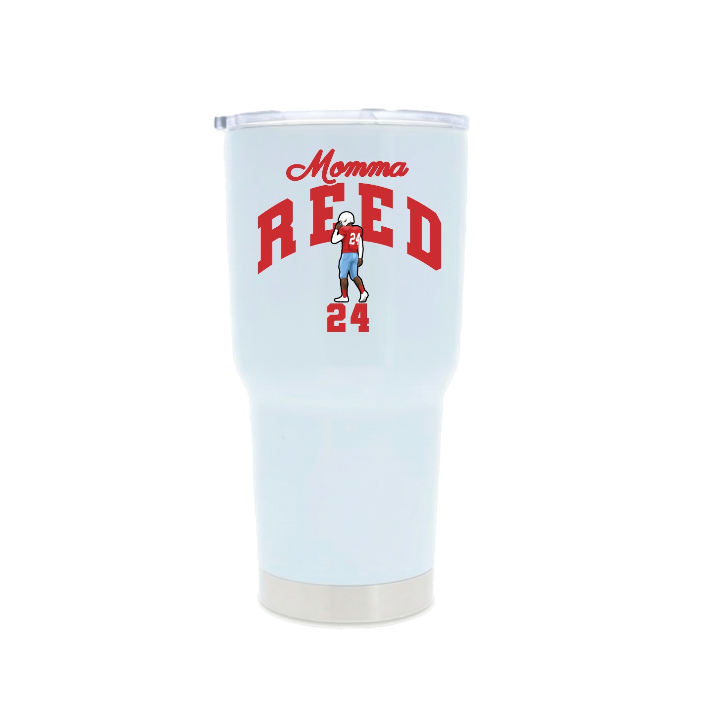30oz Stainless Steel Tumbler — Mothers Day Arch in White