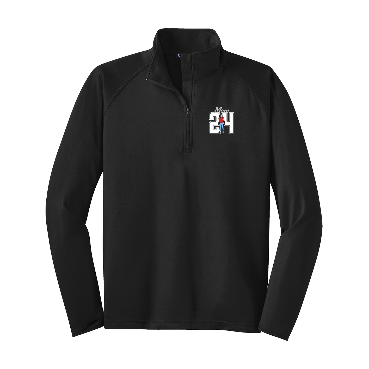 Q-Zip Pullover — Mothers Day Shirsey in Black