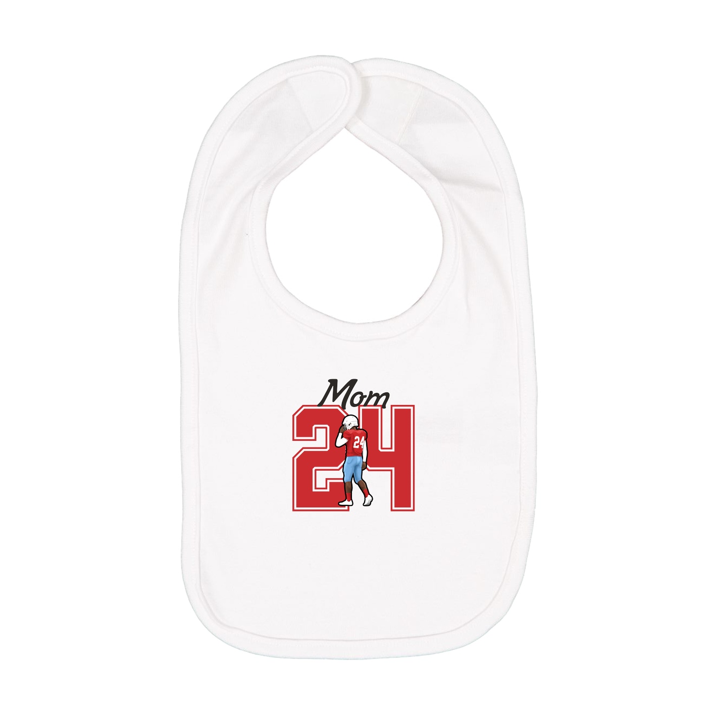 Infant Bib — Mothers Day Shirsey in White