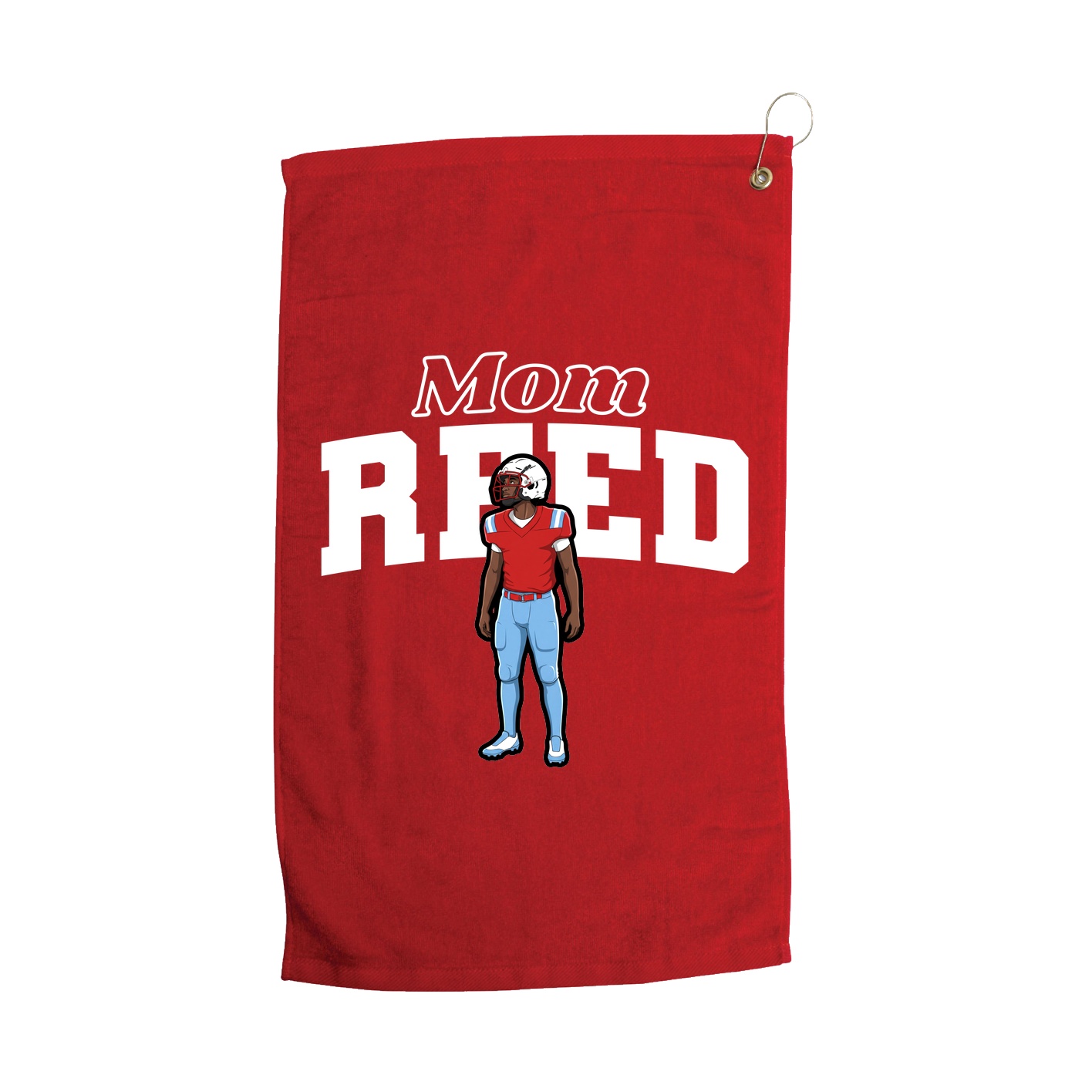 Golf Towel — Mothers Day Block in Red
