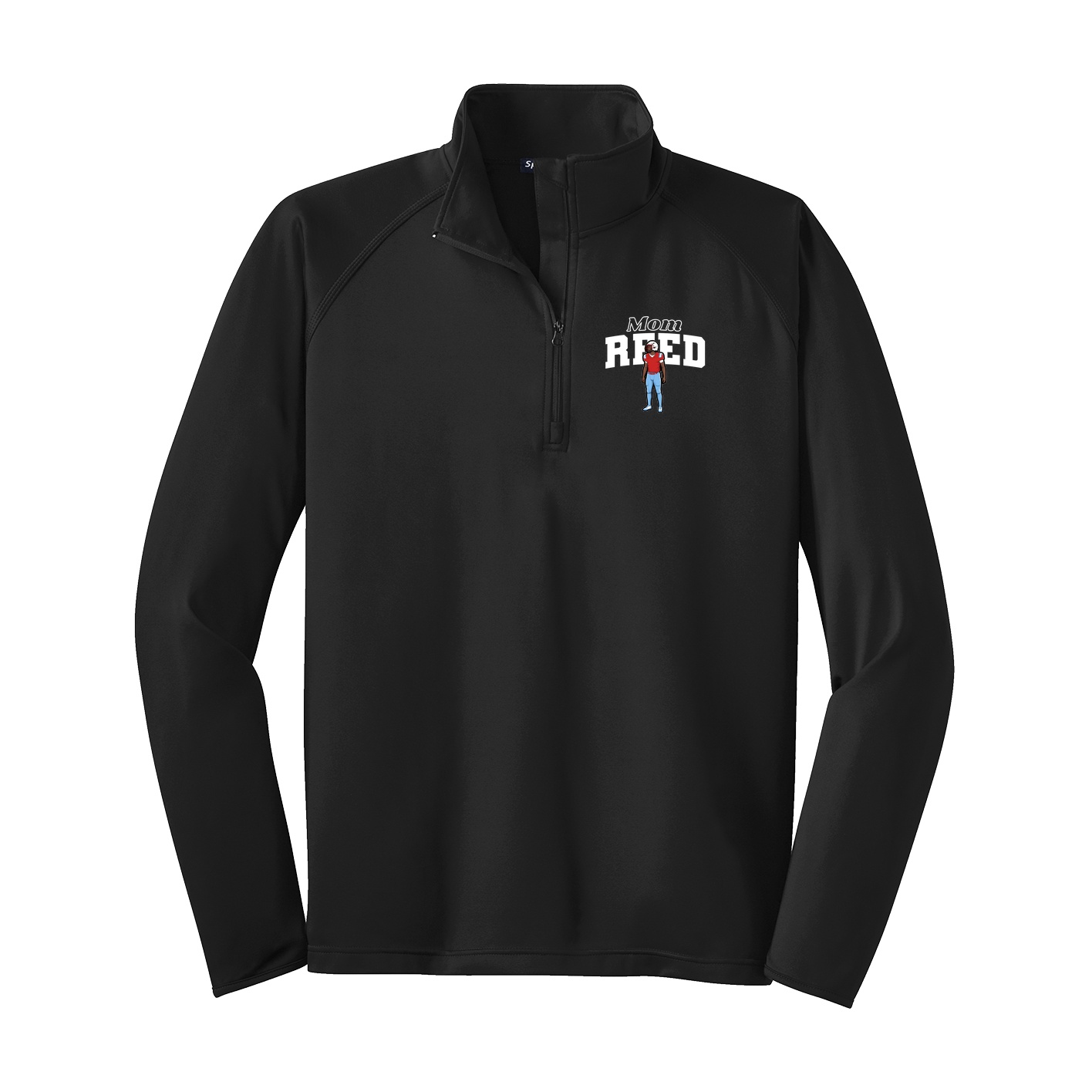Q-Zip Pullover — Mothers Day Block in Black